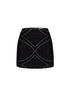 Simetric Patterned Beaded Mini Pencil Skirt